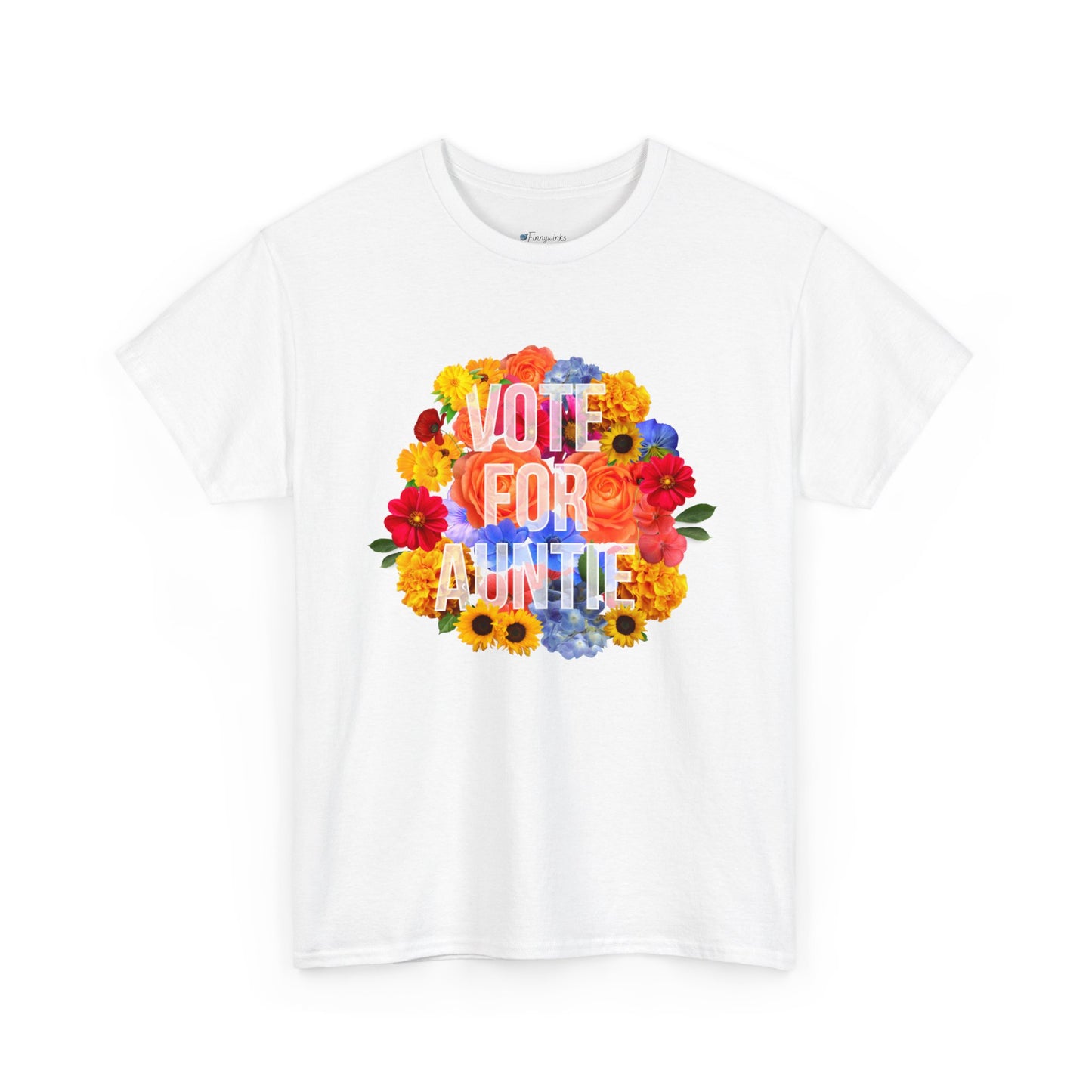 Vote for Auntie - Adult Unisex Garment-Dyed T-shirt - in Black or White