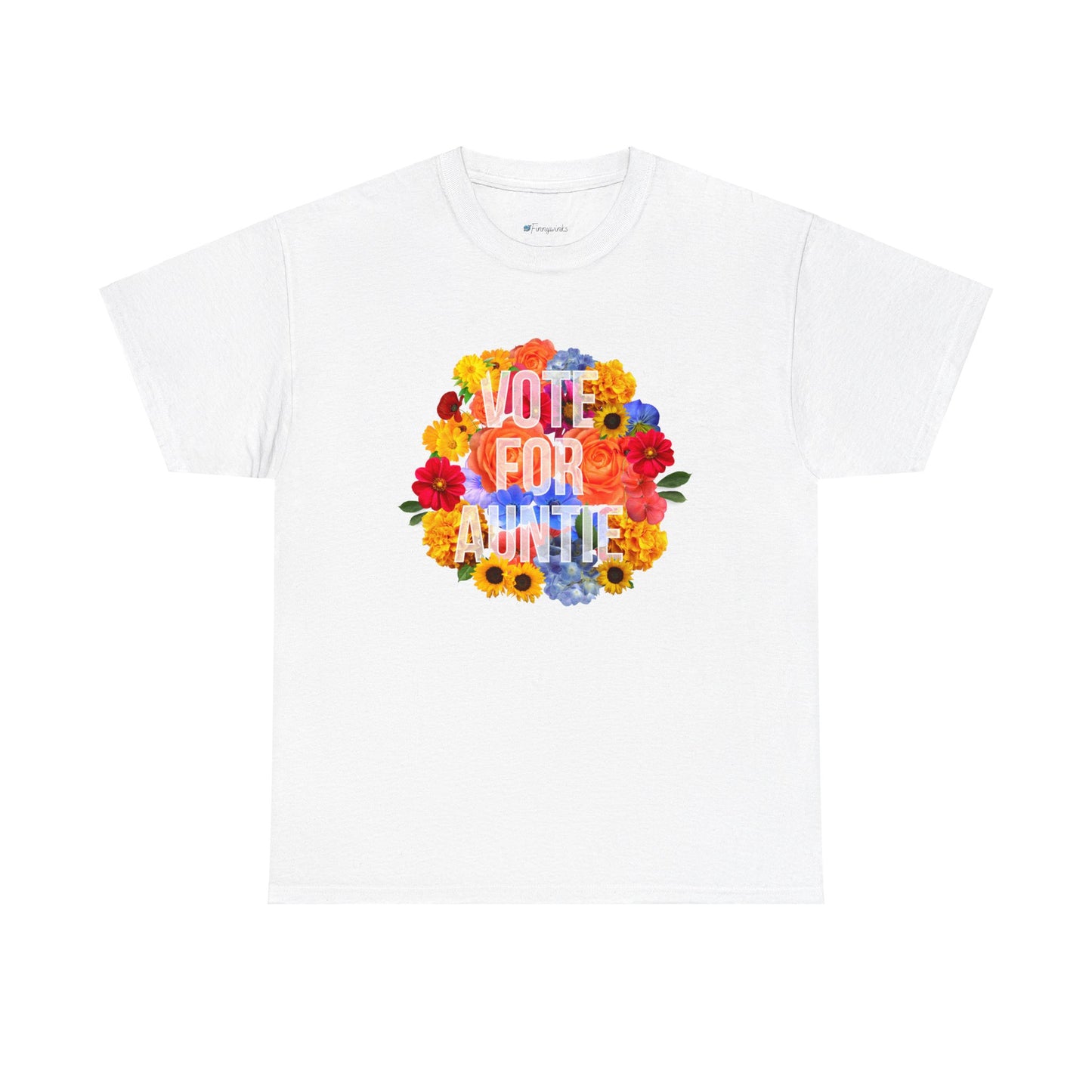 Vote for Auntie - Adult Unisex Garment-Dyed T-shirt - in Black or White