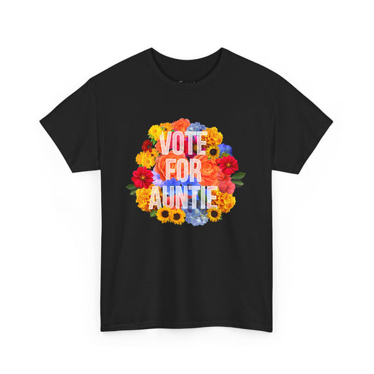 Vote for Auntie - Adult Unisex Garment-Dyed T-shirt - in Black or White