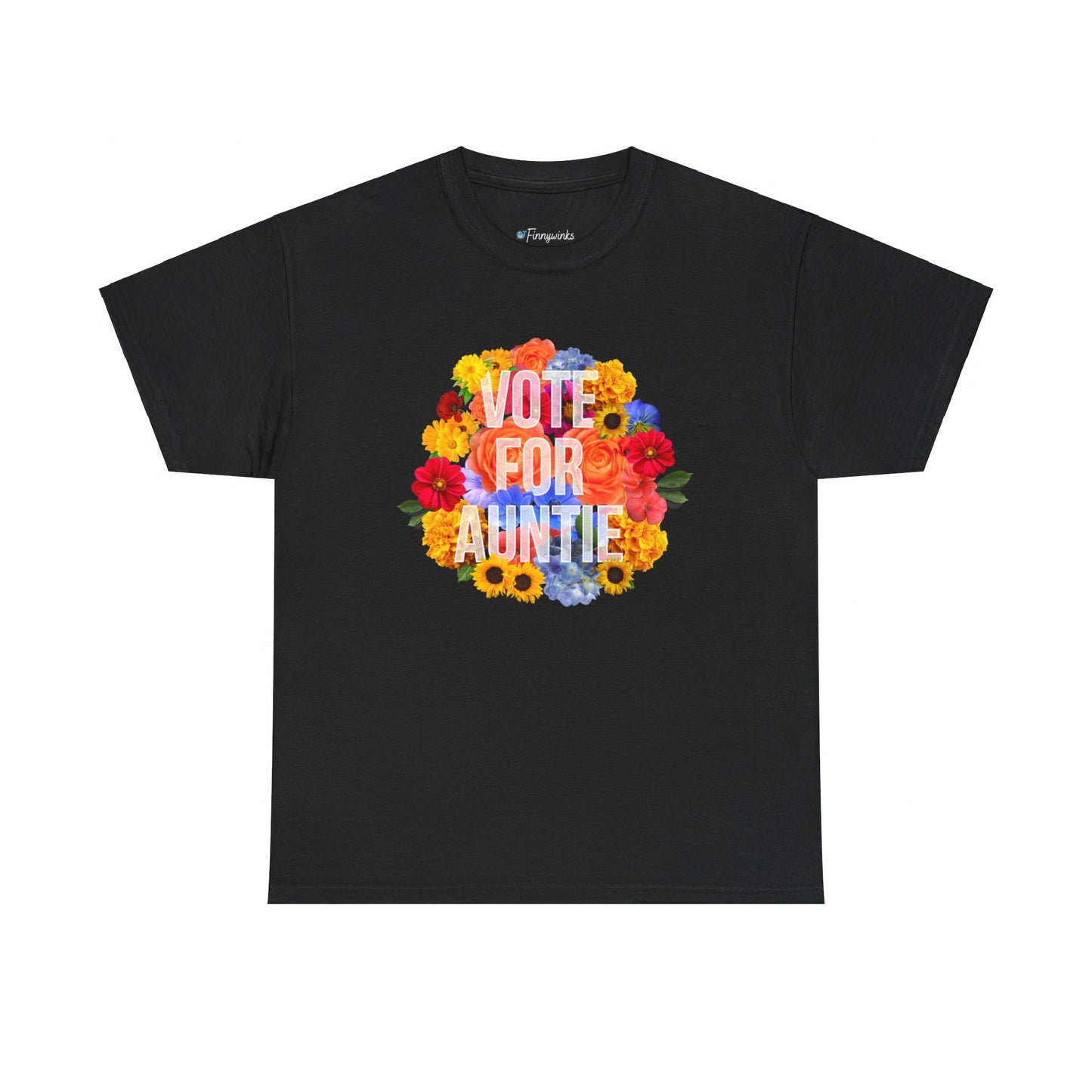 Vote for Auntie - Adult Unisex Garment-Dyed T-shirt - in Black or White